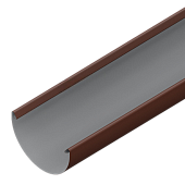 Желоб водосточный D185х3000 (ПЭ-01-8017 Коричневый шоколад-0.5) (фото)