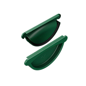 Заглушка желоба D125 престиж (RAL 6005) (фото)