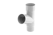 Тройник 110/110/110мм белый (фото)