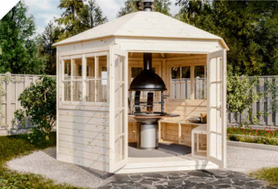 Беседка 10 шестигранная (Комфорт) – брус 44 мм (фото)