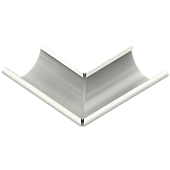 Угол желоба наружний ПЛ-9010 бел (фото)