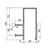 Гидроизоляционная шпонка АКВАСТОП тип ДЗС-140/50-2/40 (12.051-50 ПВХ-П I 70) ТУ 5772-001-58093526-11 (фото)